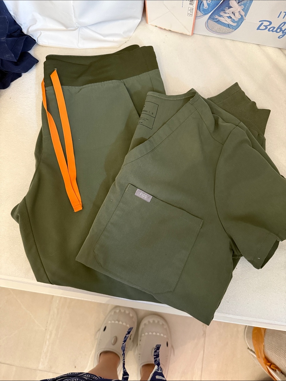 Figs Moss Green Set (S + M Petite)